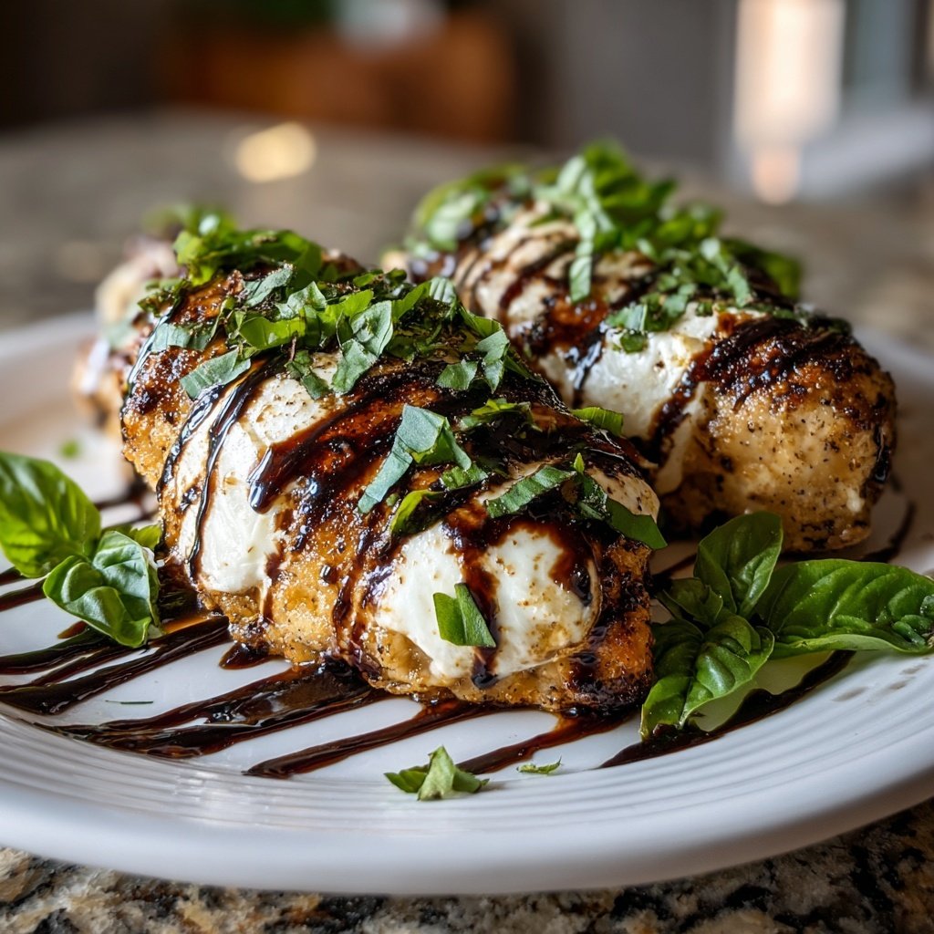 Balsamic Chicken Caprese with Fresh Basil
