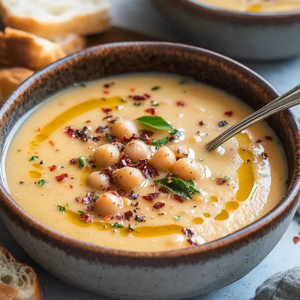 Best Garlic Chickpea Soup