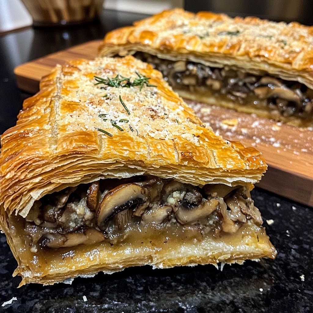 Mushroom Wellington with Rosemary and Pecorino