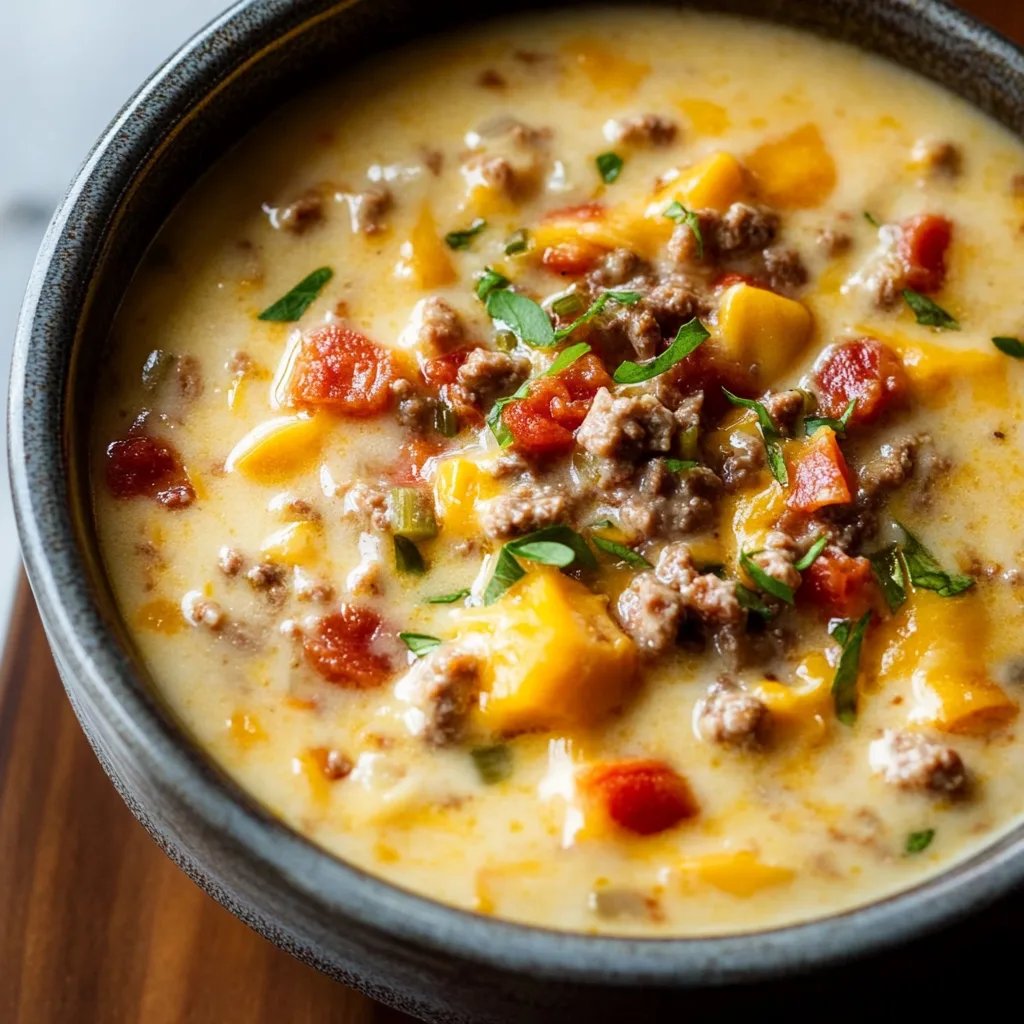 Easy Cheeseburger Soup