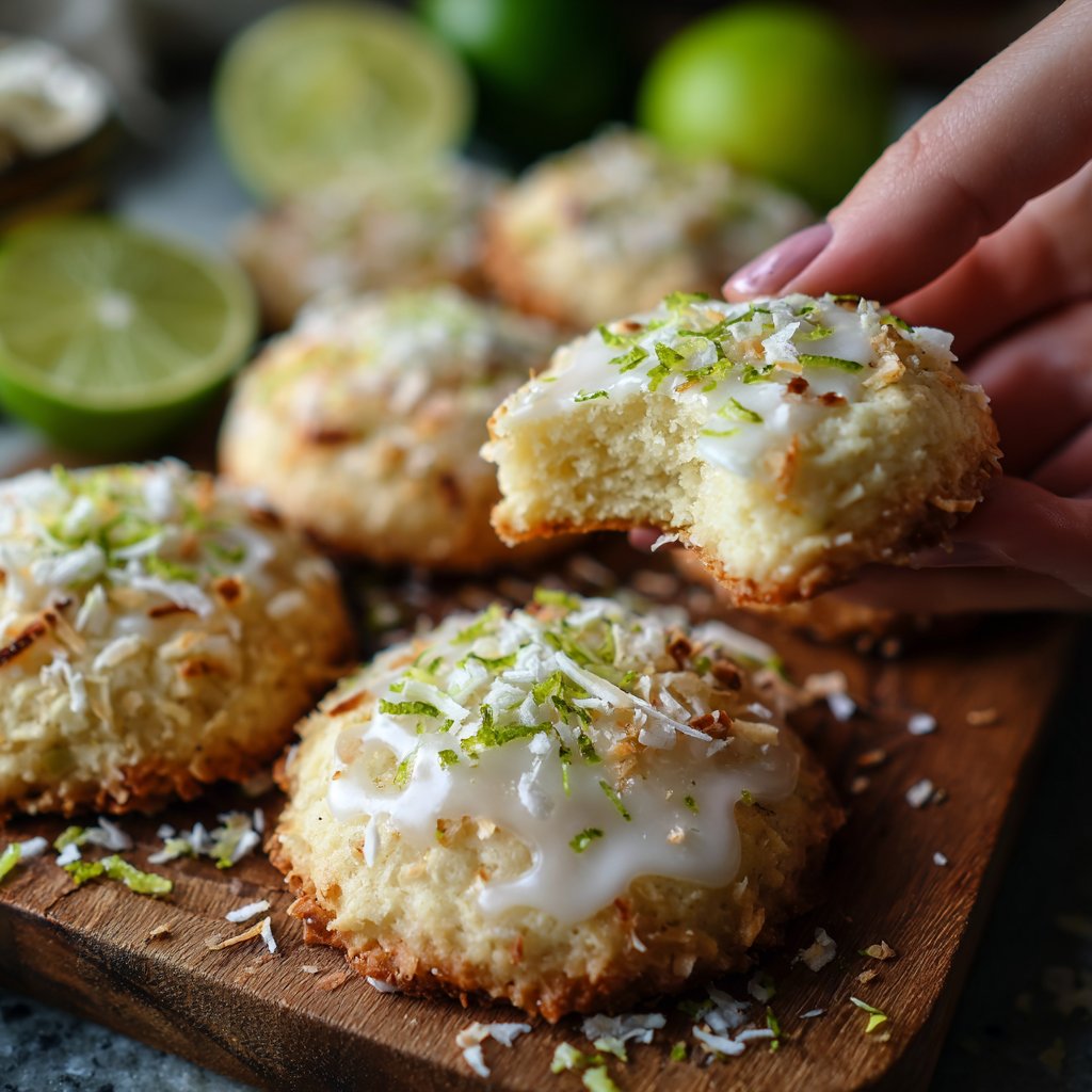Coconut Lime Spring Cookies