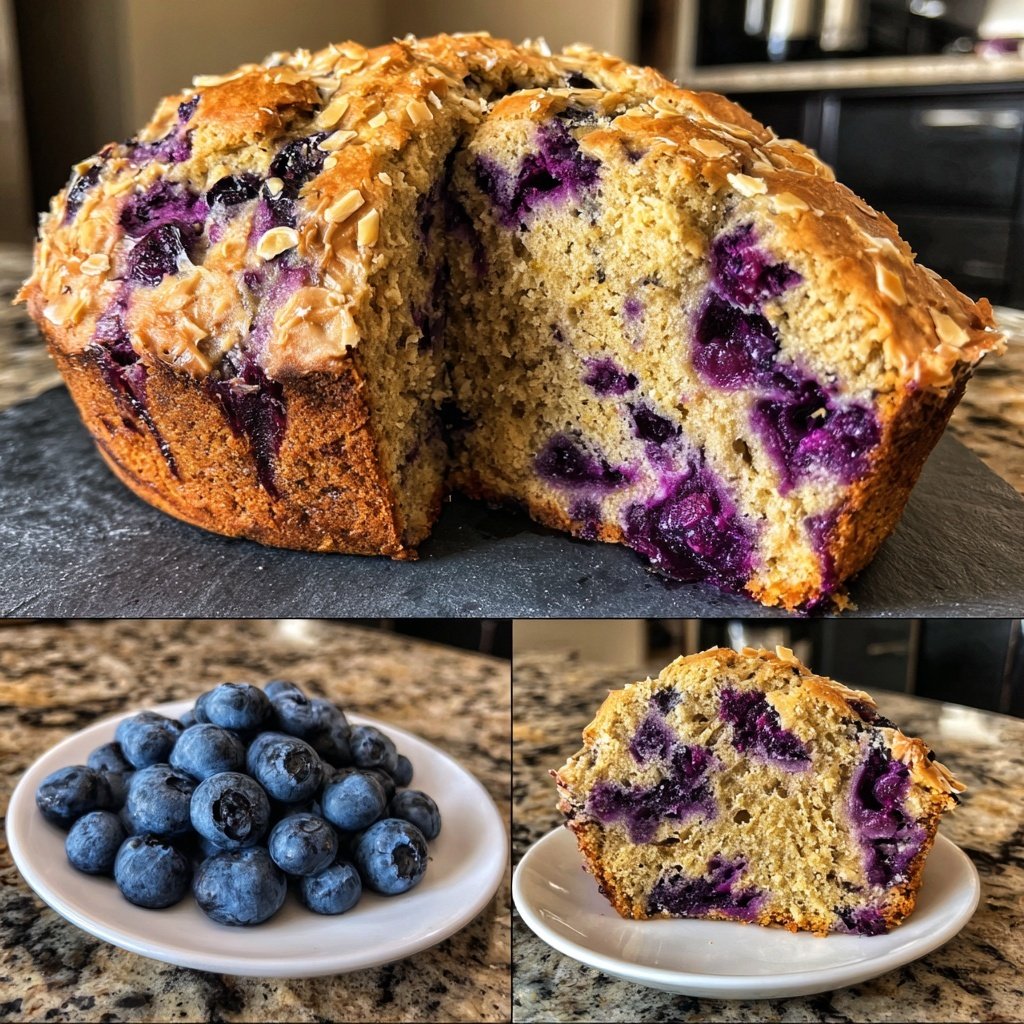 Lemon Blueberry Sourdough with Coconut Topping