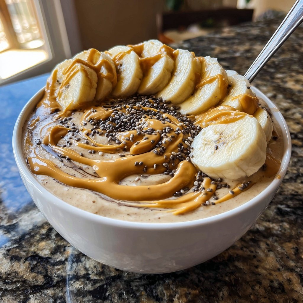 Peanut Butter Banana Smoothie Bowl