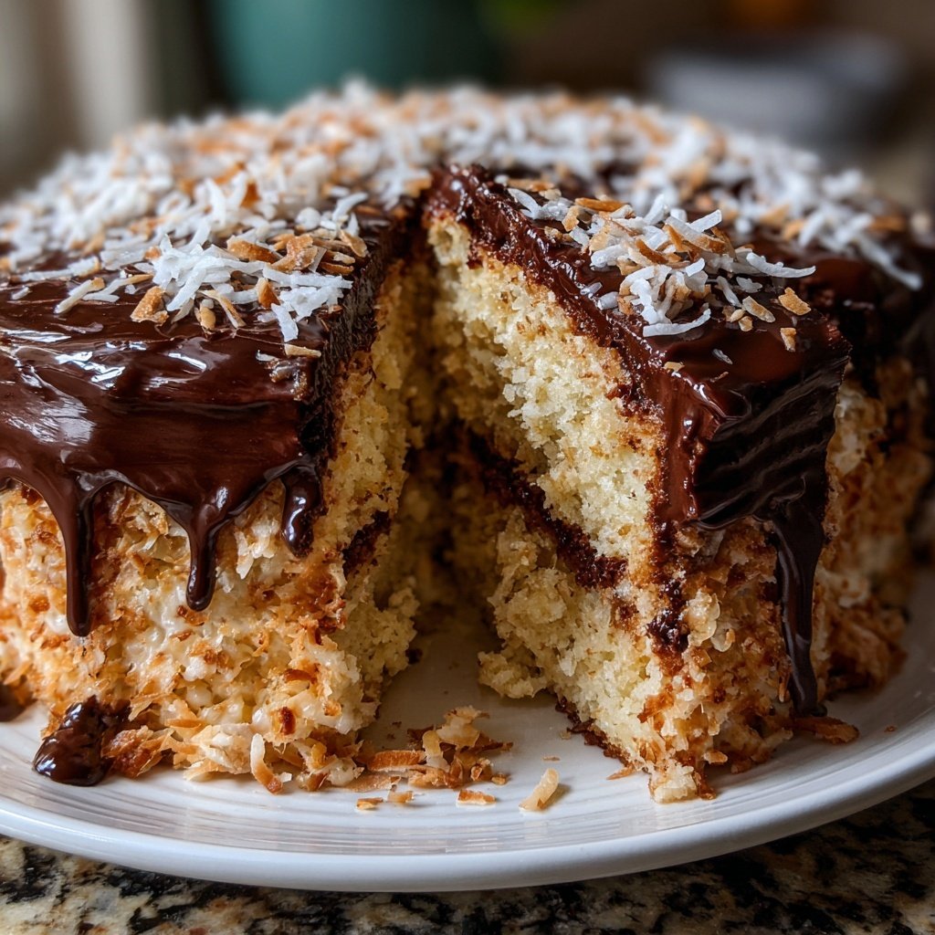 Chocolate Coconut Layer Cake