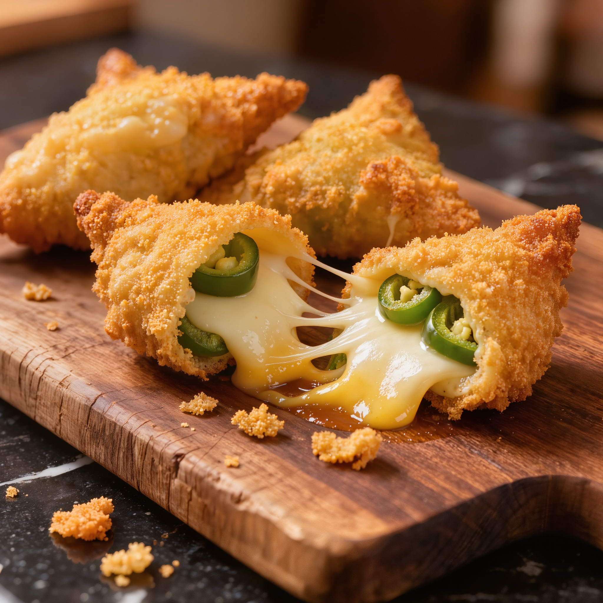 Crispy Pesto Jalapeno Poppers