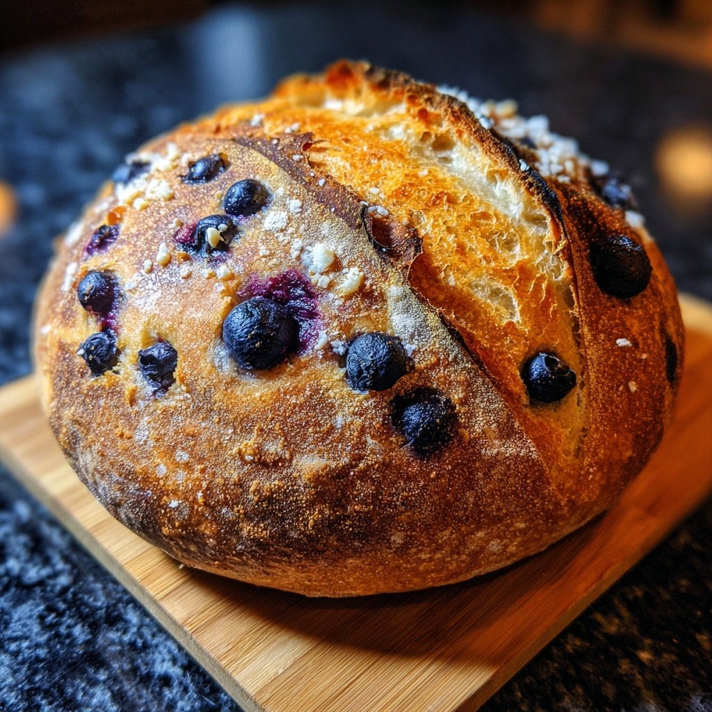 Blueberry Lemon Sourdough with Cottage Cheese