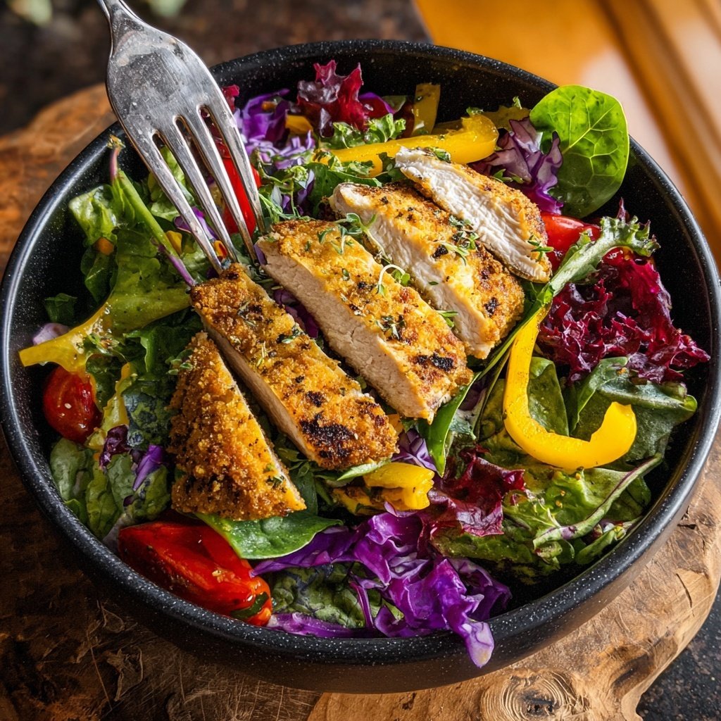 Grilled Chicken Rainbow Salad
