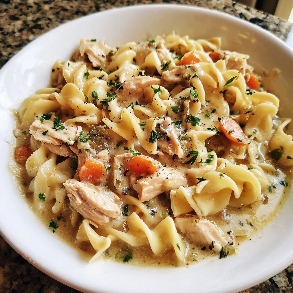 Crock Pot Good Gravy Chicken Noodles