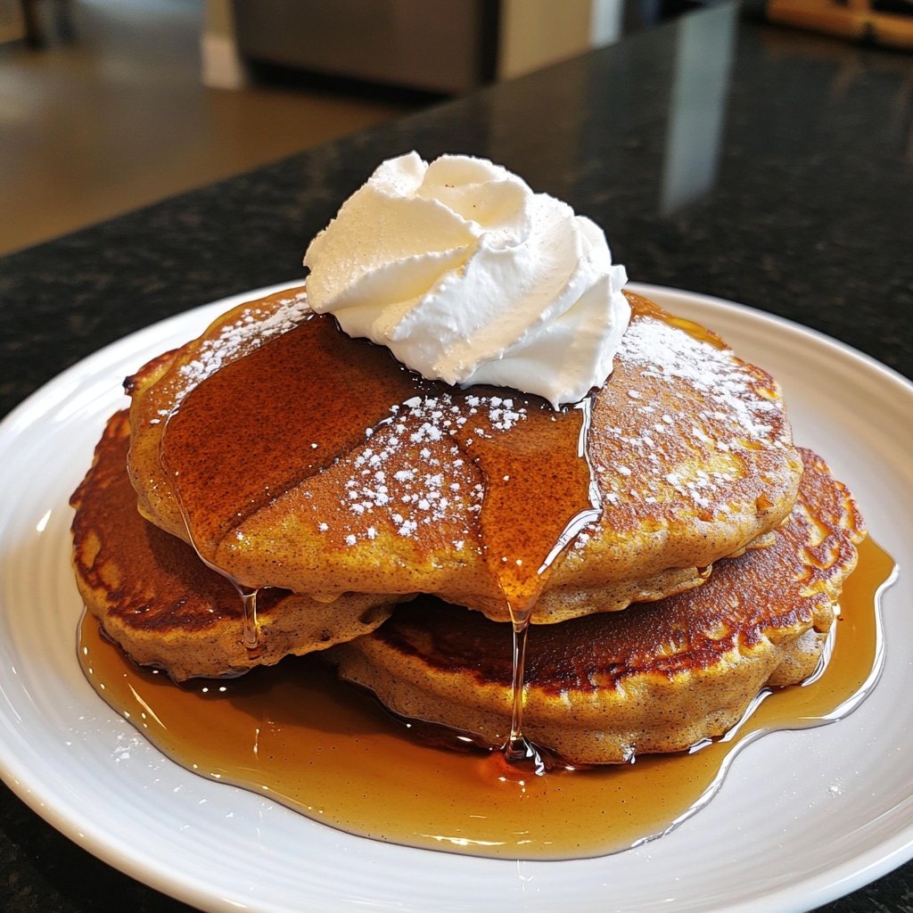 Fluffy Gingerbread Pancakes