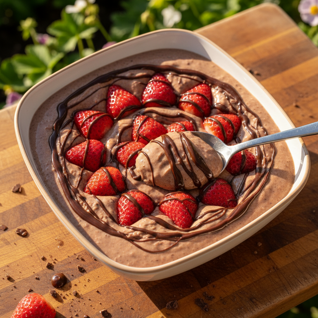 Chocolate-Covered Strawberry Smoothie Bowl