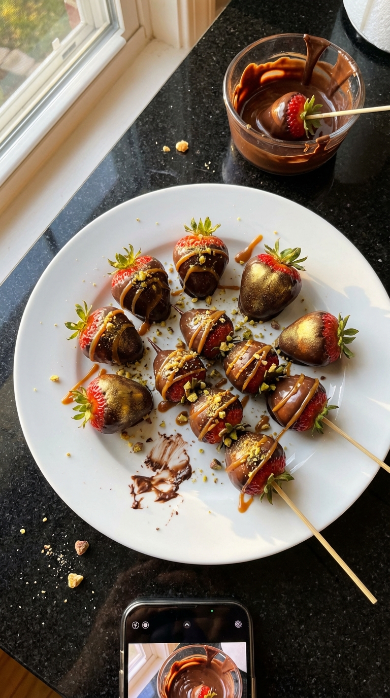 Dreamy Dubai Chocolate Strawberries