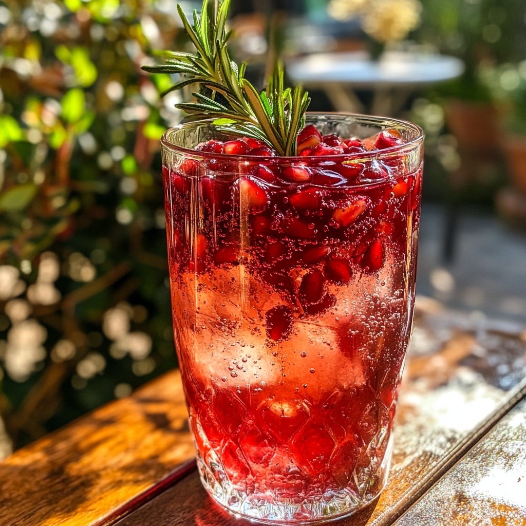 Pomegranate Mulled Wine Spritzer