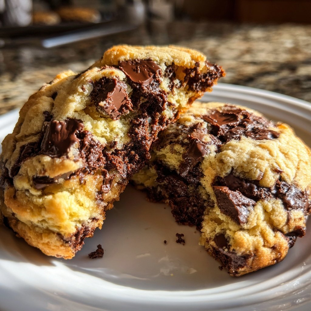 Chewy Chocolate Chip Marble Cookies