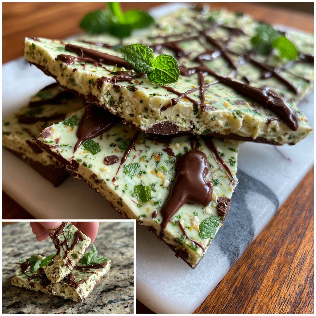 Mint Chocolate Chip Cottage Cheese Bark