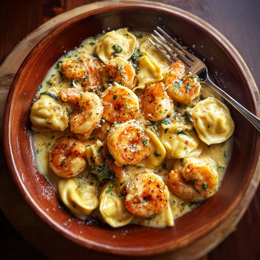 Garlic Butter Shrimp Tortellini