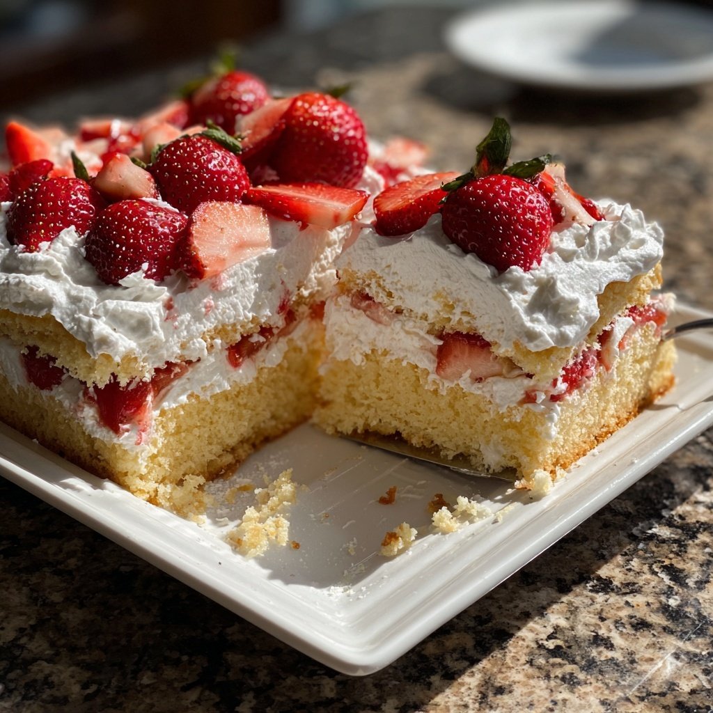 Strawberry Shortcake Sheet Cake