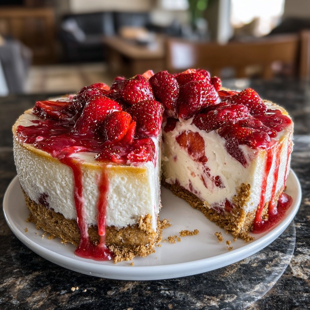 Galentine's Strawberry Cheesecake Cake
