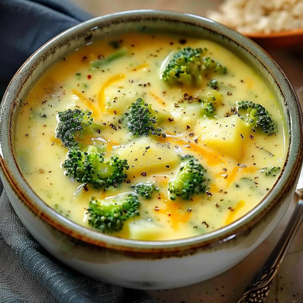 Crockpot Creamy Cheese Broccoli Potato Soup