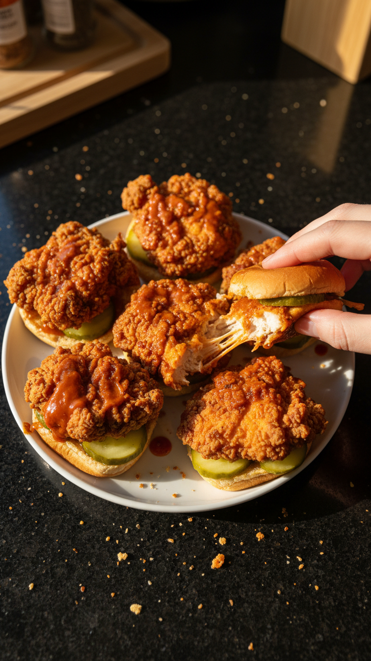 Spicy Fried Chicken Sliders