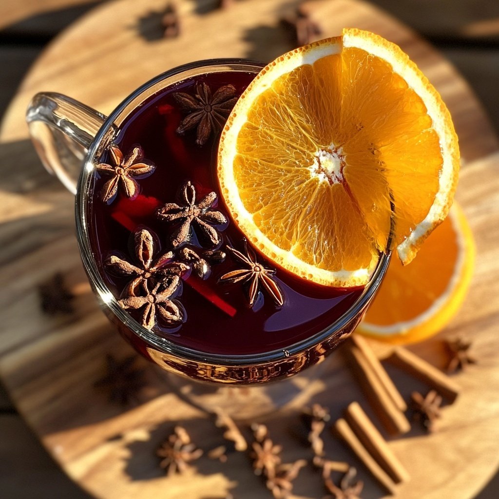 Spiced Mulled Wine Punch with Oranges and Cloves