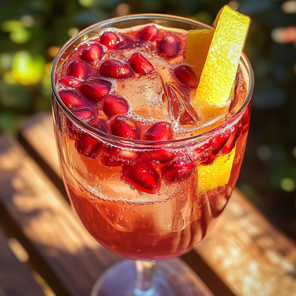 Pomegranate Vanilla Vodka Spritz Cocktail