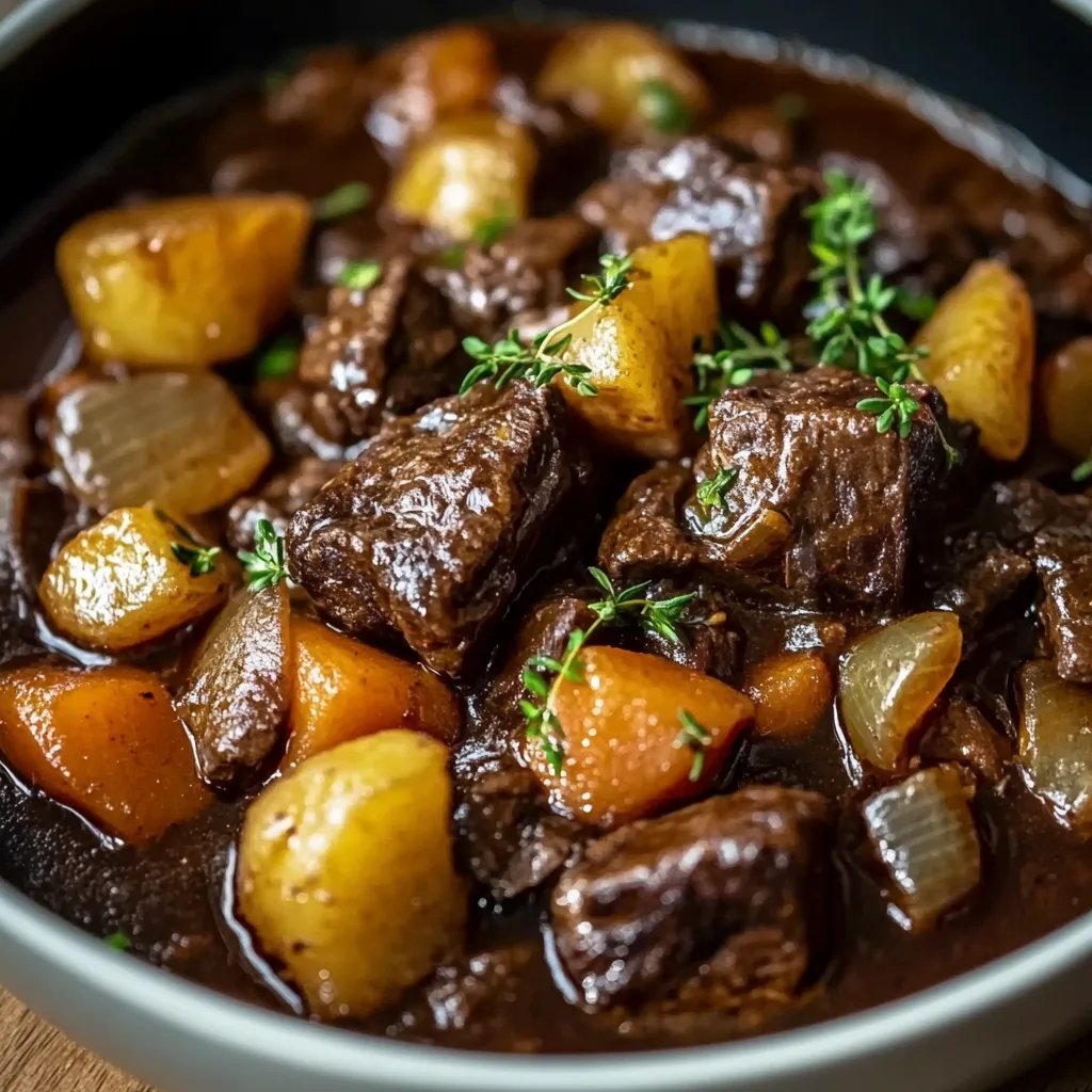 Slow-Cooked Beef Bourguignon