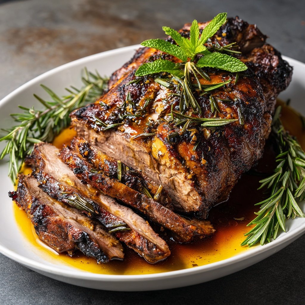 Roast Lamb Rosemary Jus Mint