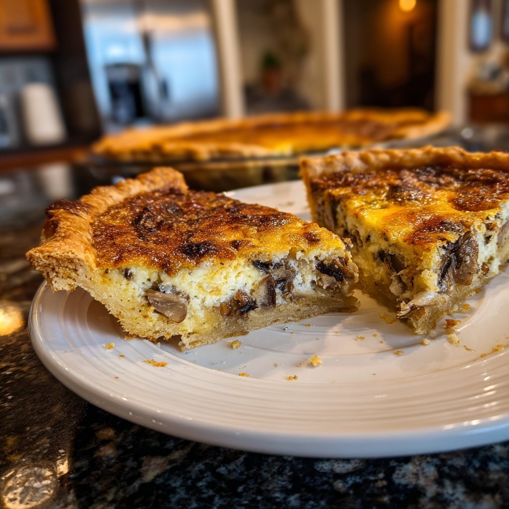Mushroom Cheese Breakfast Quiche
