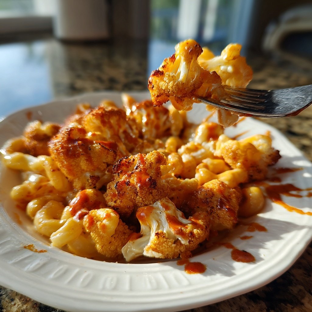 Buffalo Cauliflower Mac and Cheese