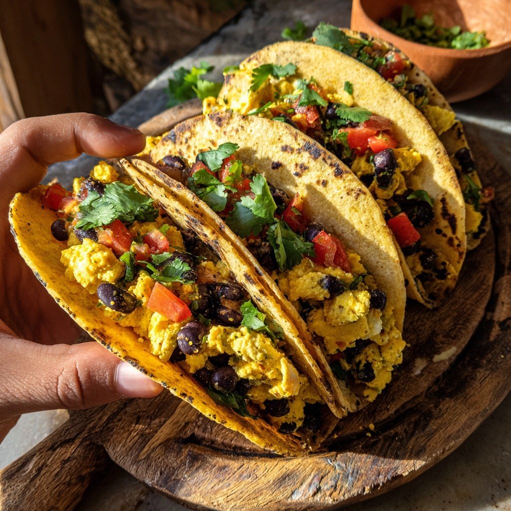Egg And Black Bean Tacos