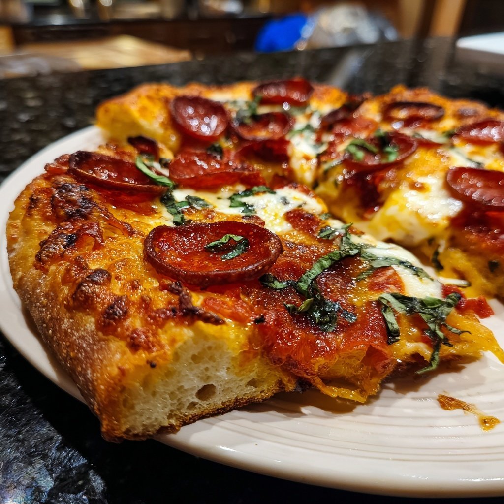 Hot Honey Pizza with Fresh Basil