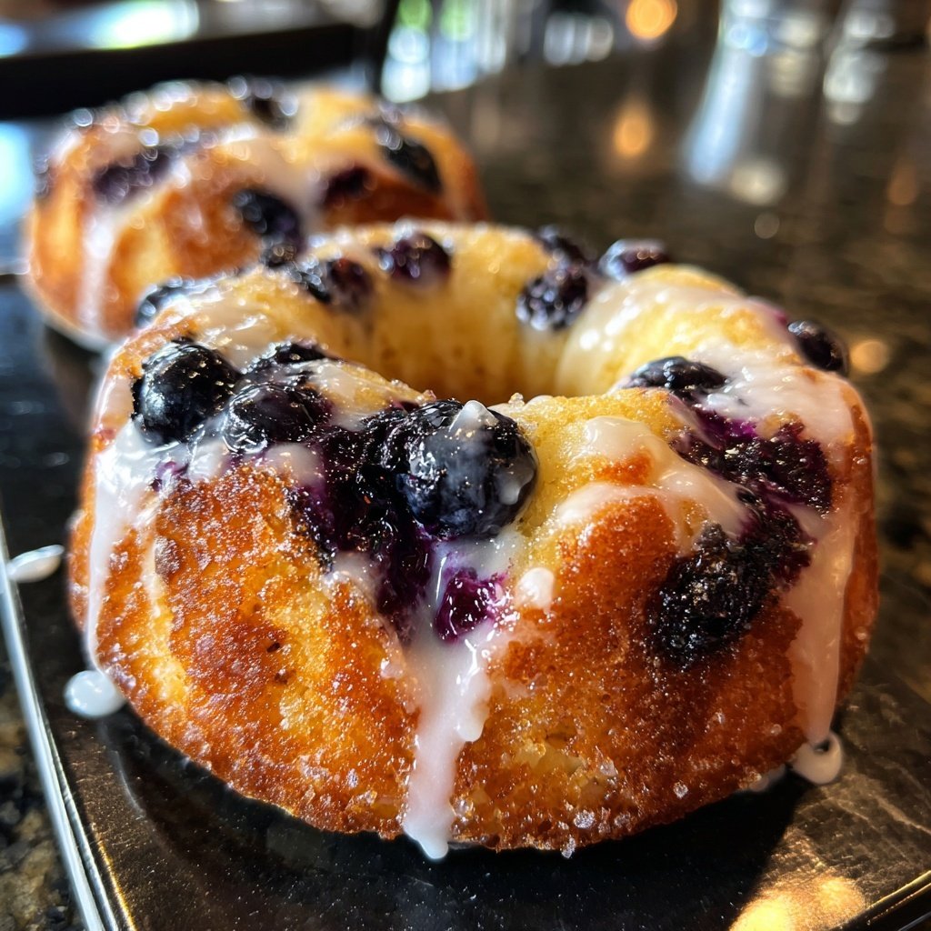 Blueberry Lemon Sourdough with Yogurt Glaze