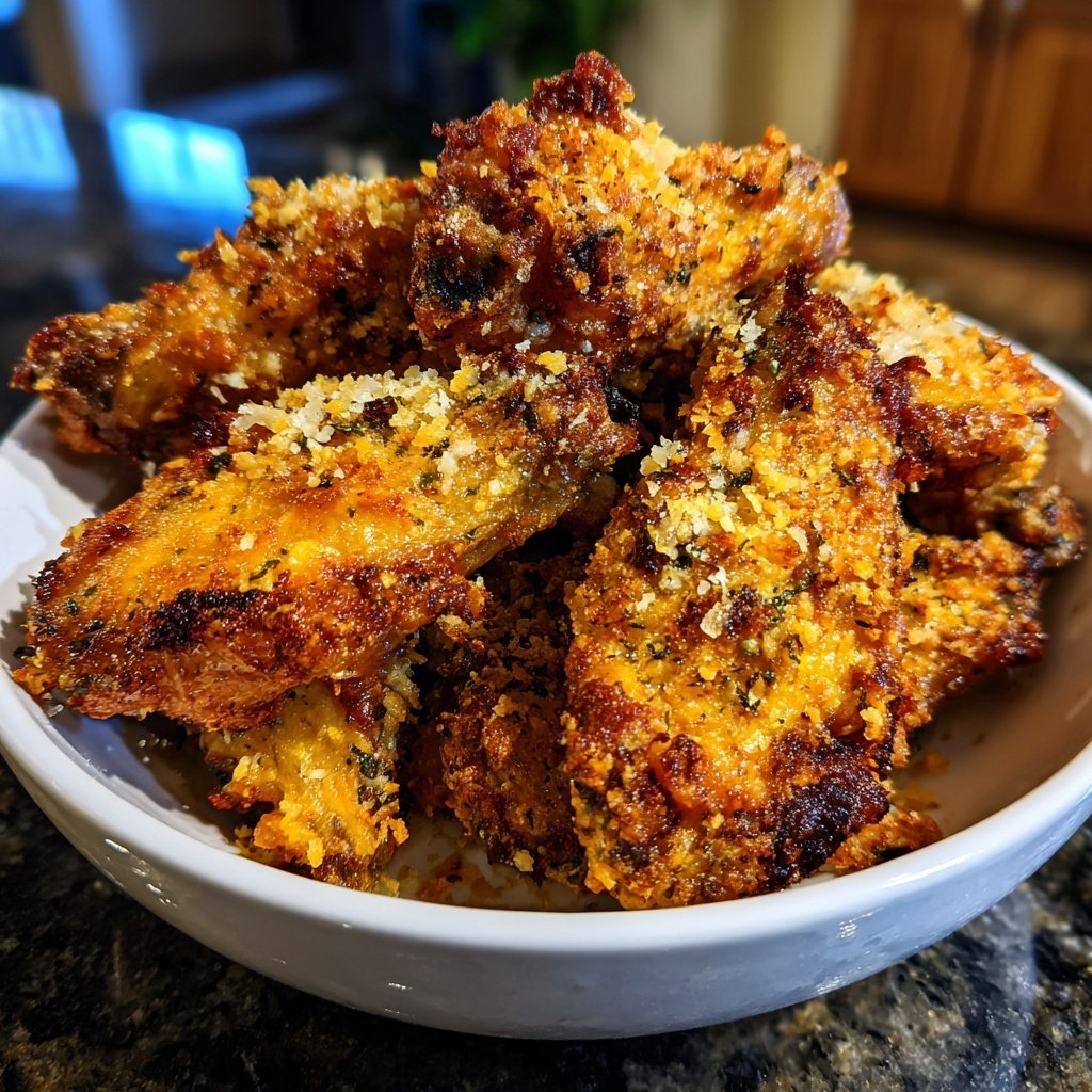 Crispy Parmesan Garlic Wings