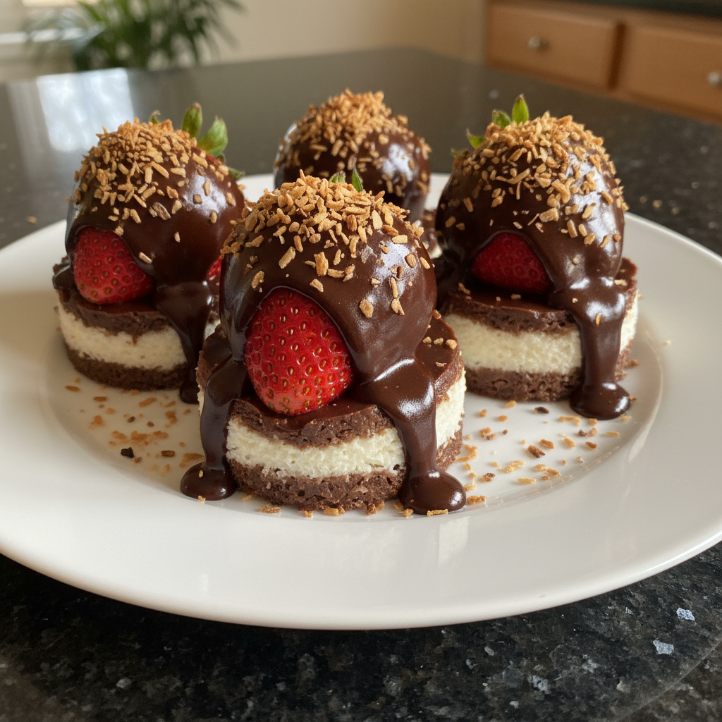Chocolate-Coconut Strawberry Delicacies