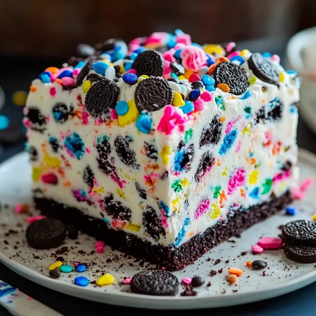 No-Bake Funfetti Oreo Icebox Cake
