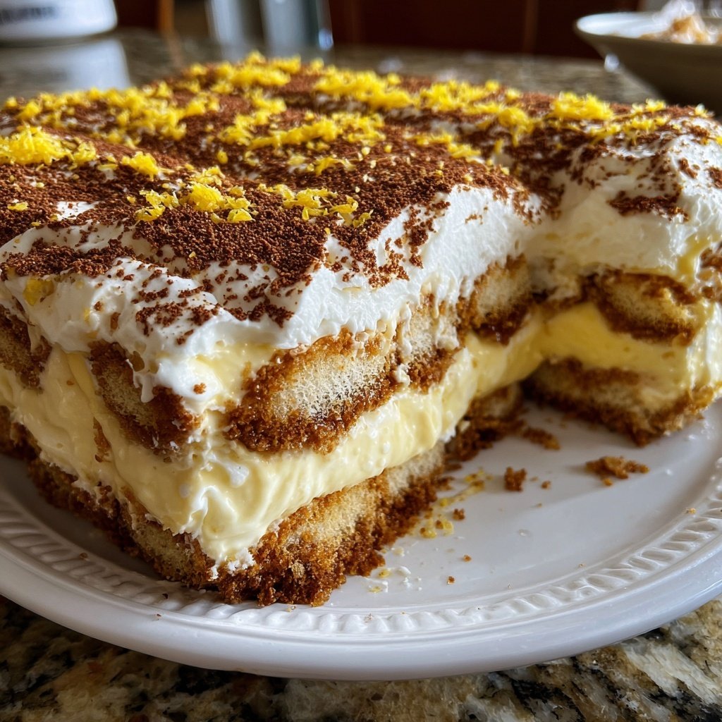 Limoncello Tiramisu with Mascarpone Cream
