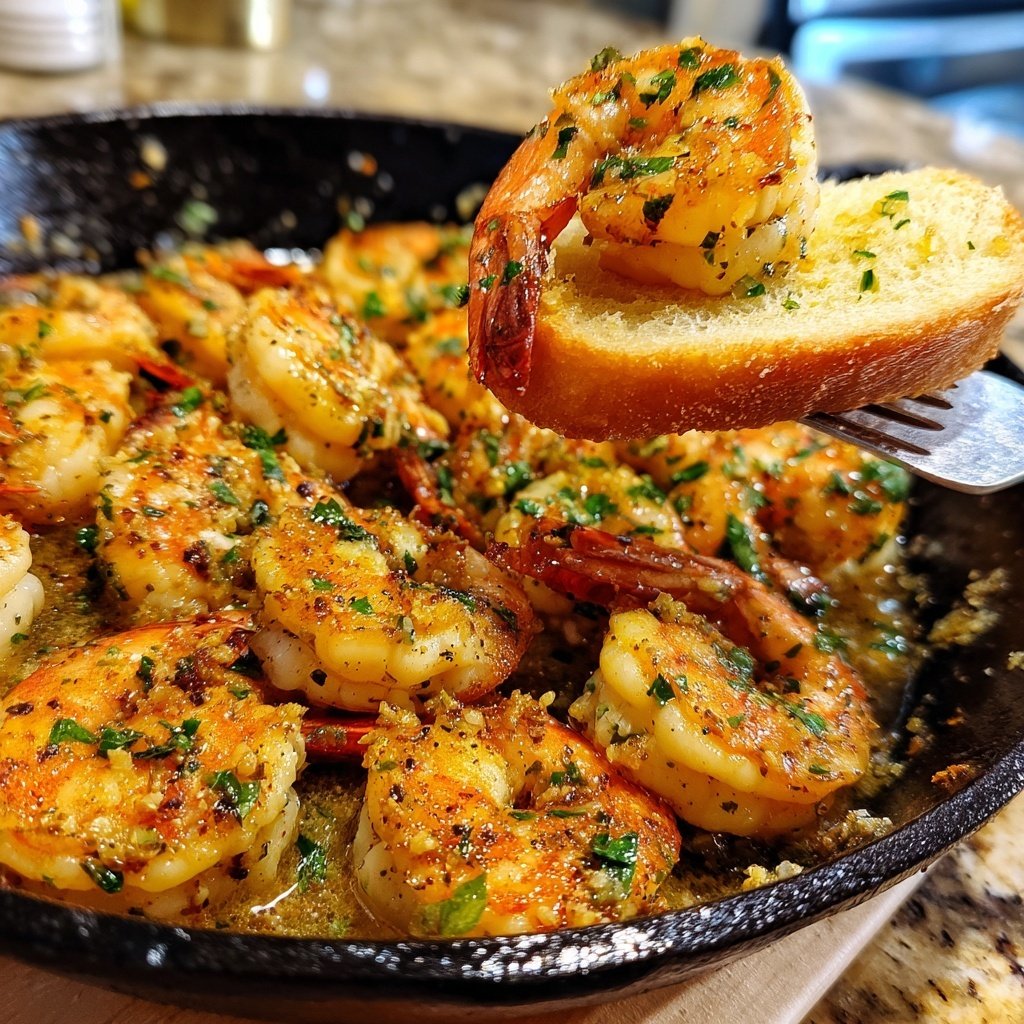 Garlic Lemon Shrimp Skillet