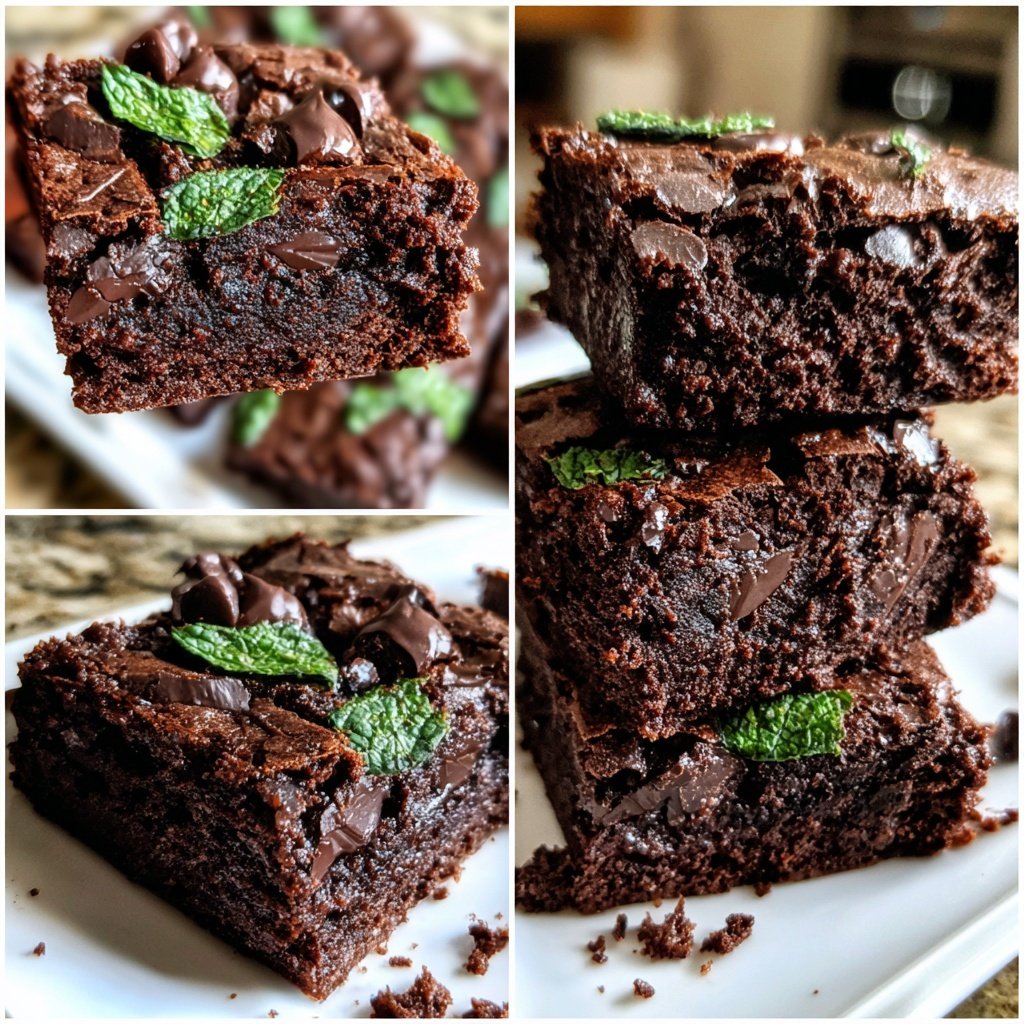Chocolate Mint Chip Brownies