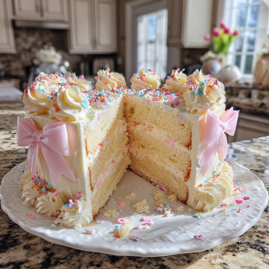Buttercream Birthday Cake with Bows