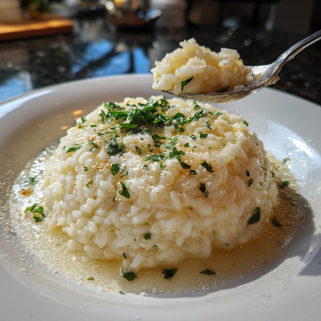Champagne Risotto Elegant Romantic Dinner
