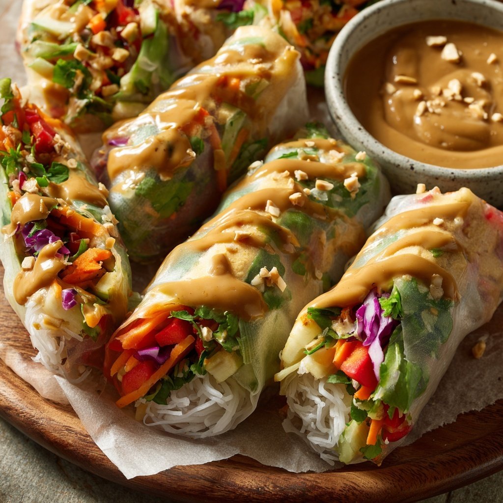 Fresh Spring Rolls Peanut Sauce