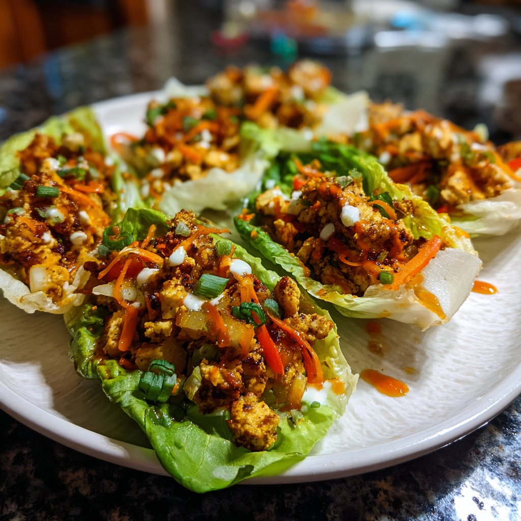 Crispy Turkey Lettuce Wraps