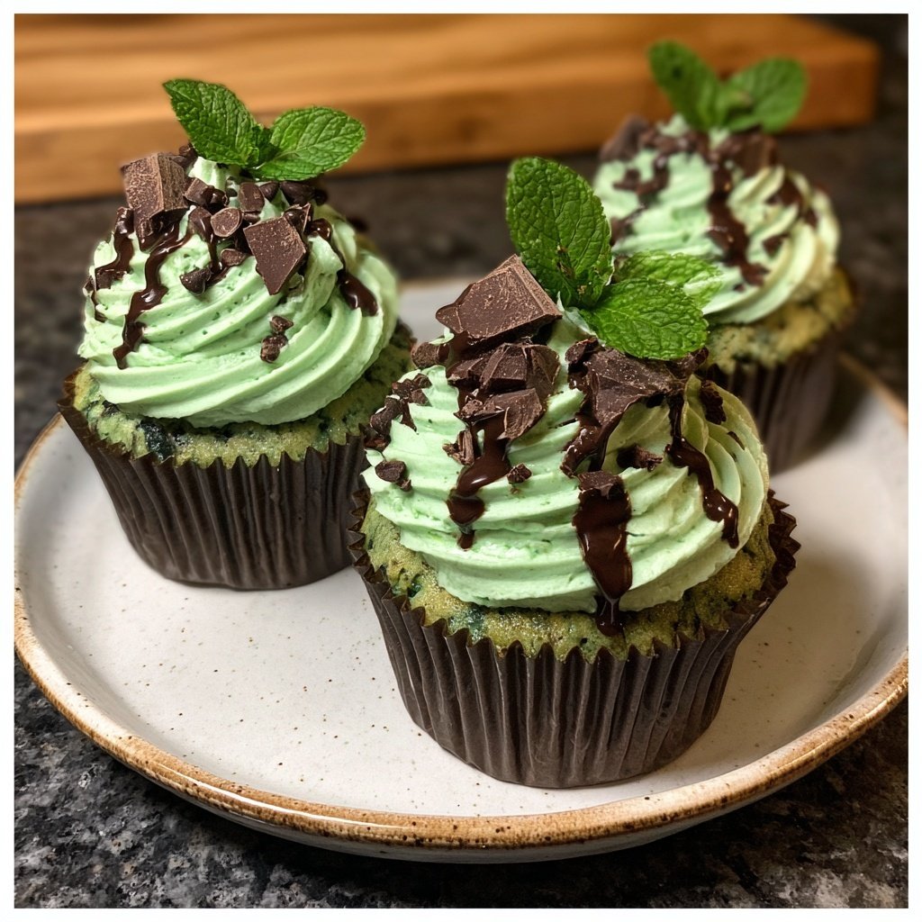 Mint Chocolate Chip Cupcakes