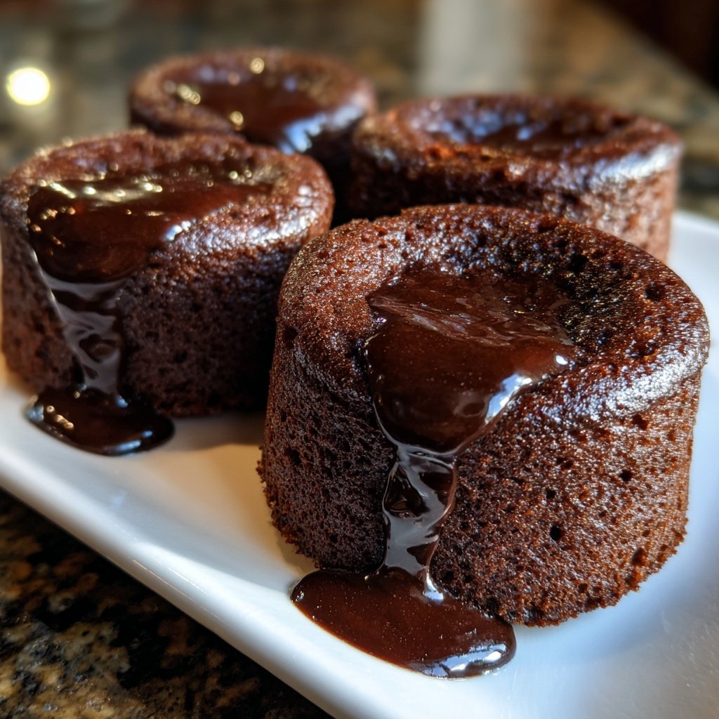 Dark Chocolate Lava Cakes