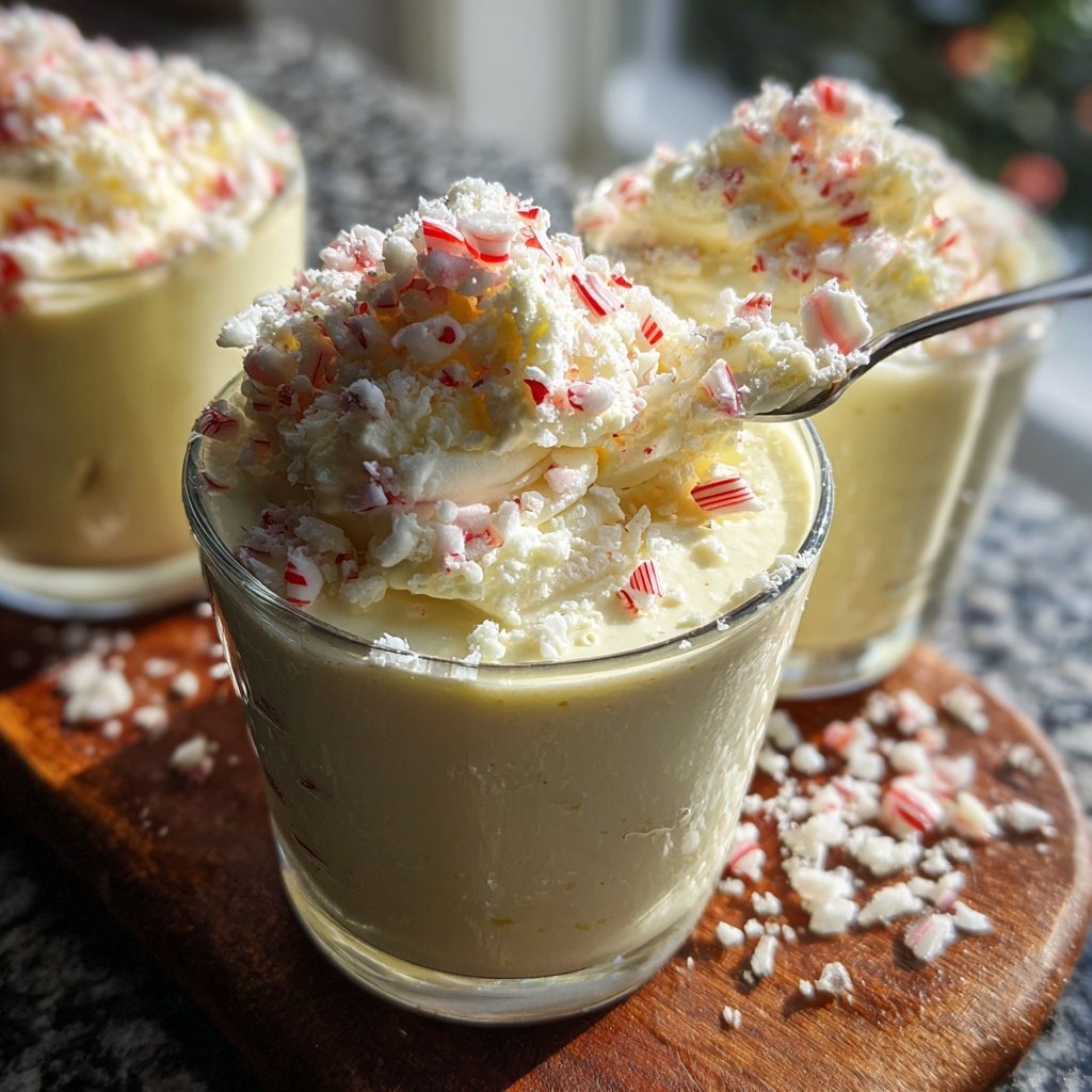 Peppermint White Chocolate Mousse Cups