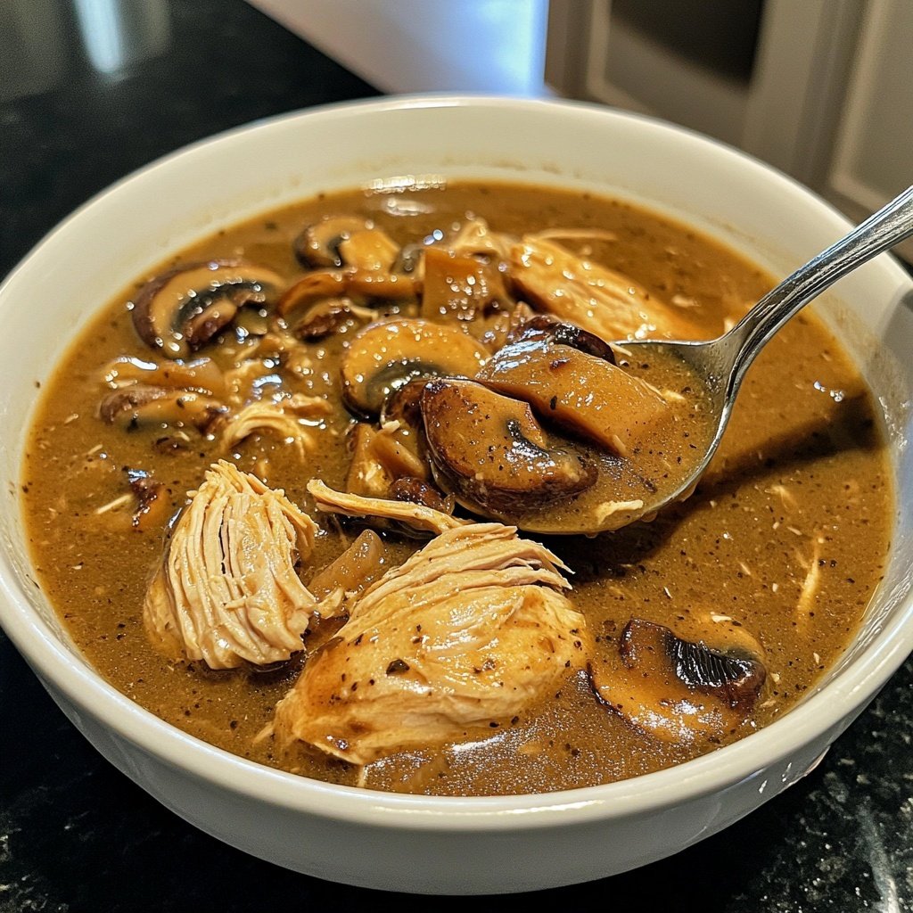 Rotisserie Chicken and Mushroom Chicken Soup
