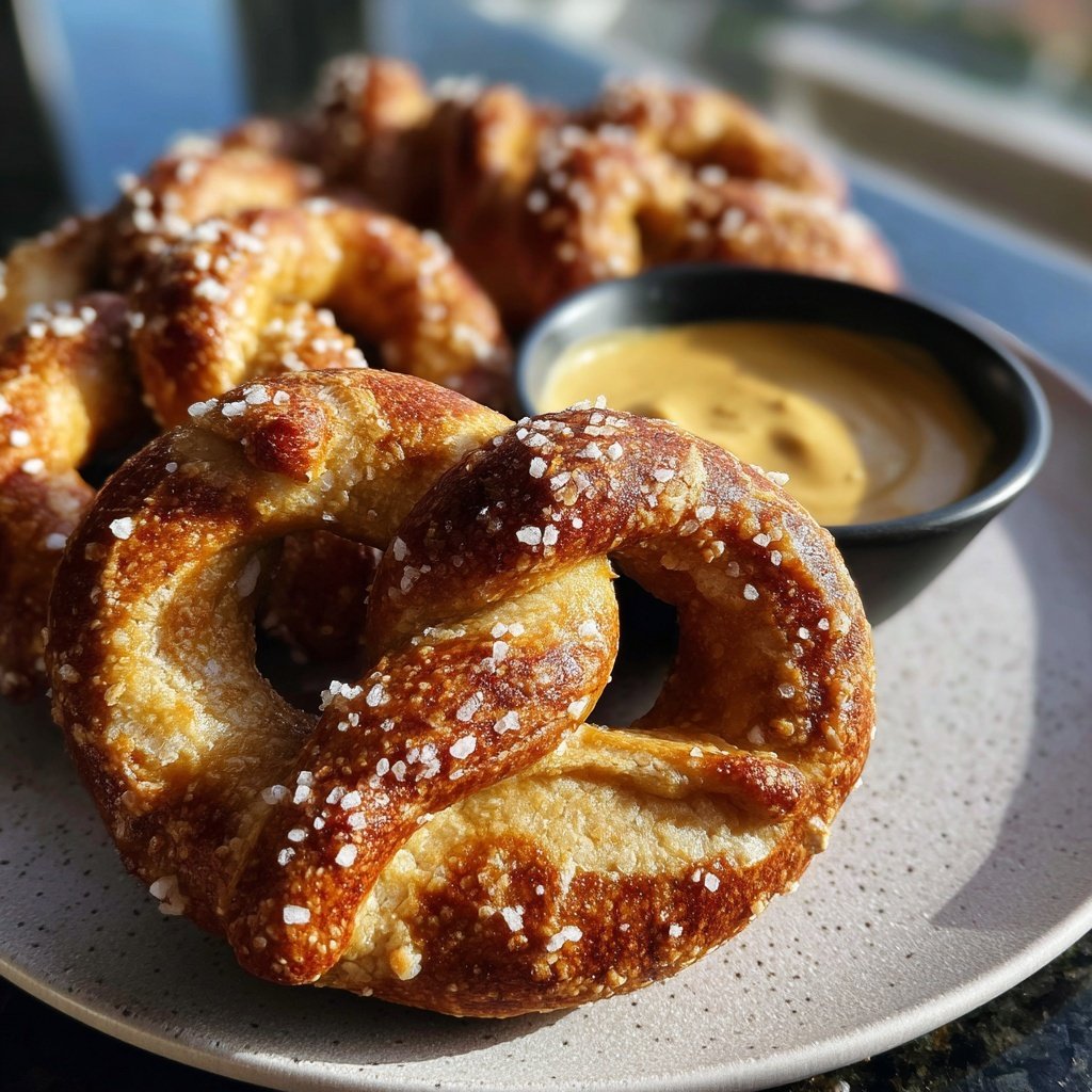 Homemade Soft Pretzels Mustard