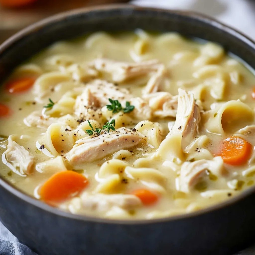 Easy Creamy Chicken Noodle Soup