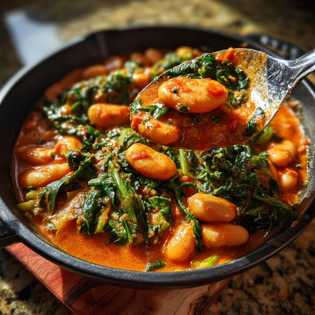 Gochujang Butter Beans with Escarole